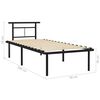 vidaXL Estrutura de cama 90x200 cm metal preto