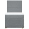 vidaXL Cama com molas/colch&atilde;o 80x200 cm tecido cinza-claro