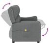 vidaXL Poltrona massagens 2 assentos reclin&aacute;vel tecido cinzento-claro