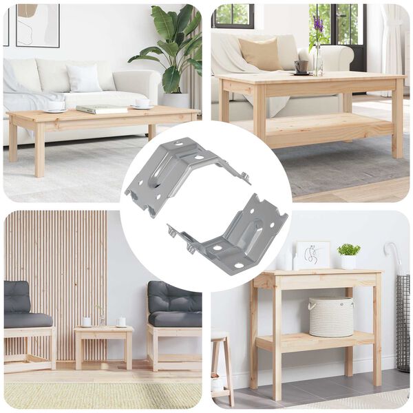 vidaXL Suporte 2 pcs Revestido de zinco 106 x 55 x 1,5mm A&ccedil;o