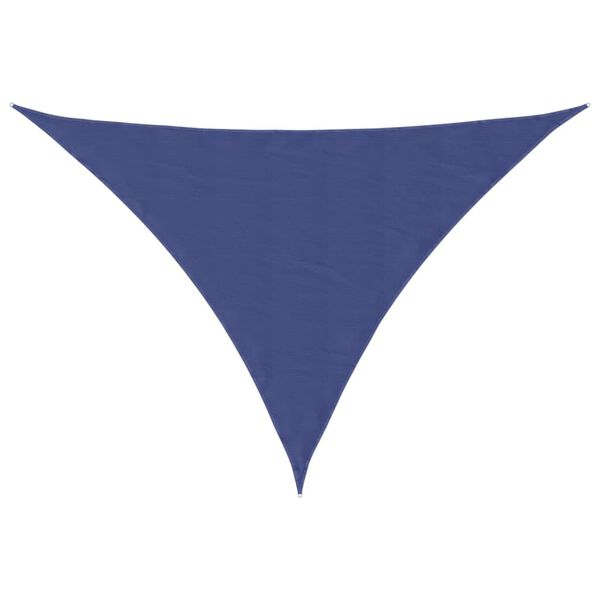 vidaXL Para-sol estilo vela tecido oxford triangular 5x6x6 m azul