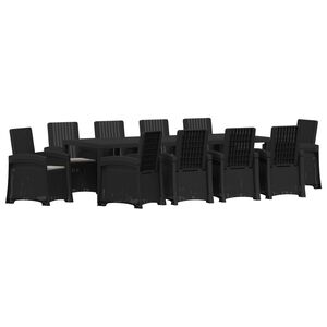 vidaXL Conjunto de Jantar para Jardim 11 unid. PP