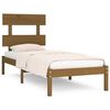 vidaXL Estrutura cama pequena solteiro 75x190 cm madeira castanho mel