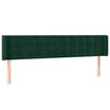 vidaXL Cabeceira de cama c/ abas veludo 163x16x78/88cm verde-escuro