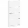 vidaXL Sapateira com 4 gavetas articuladas 80x21x163,5 cm branco