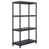 vidaXL Estante de arruma&ccedil;&atilde;o 100 kg 60x30x138 cm pl&aacute;stico preto