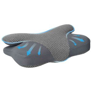 vidaXL Almofada cervical Cinzento Espuma de Mem&oacute;ria 58 x 36 x 13 cm