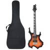 vidaXL Guitarra el&eacute;trica p/ iniciantes com saco 4/4 39" castanho/preto