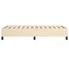 vidaXL Estrutura de cama sem colch&atilde;o 100x200 cm tecido cor creme