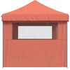 vidaXL Tenda p/ festas pop-up dobrável 3 paredes laterais terracotta