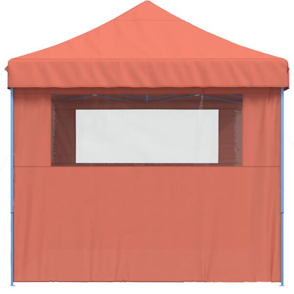 vidaXL Tenda p/ festas pop-up dobrável 3 paredes laterais terracotta