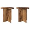 vidaXL Mesa Lateral 2 pcs Madeira antiga &Oslash; 39 x 38 cm