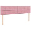 moldura de cama otomana vidaXL com colch&atilde;o rosa 200x200cm Veludo