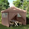 vidaXL Tenda de Festa Castanho 292 x 292 x 315 cm Tecido Oxford