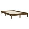 vidaXL Estrutura de cama 160x200 cm madeira pinho maci&ccedil;o castanho mel