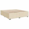 vidaXL Cama com molas/colch&atilde;o 200x200 cm tecido cor creme