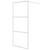 vidaXL Divis&oacute;ria de chuveiro 90x195 cm vidro transparente ESG branco