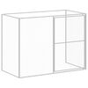 vidaXL Casota p/ c&atilde;es c/ parque 214x457x181 cm a&ccedil;o galvaniz. antracite