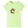 vidaXL T-shirt de crian&ccedil;a amarelo n&eacute;on 116