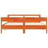 vidaXL Cama sem colch&atilde;o 200x200 cm pinho maci&ccedil;o castanho-mel