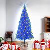 vidaXL &Aacute;rvore de Natal com 300 LEDs com suporte Azul 180 cm PVC