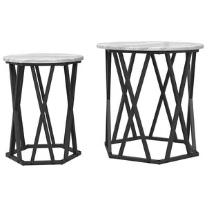 vidaXL Mesa de centro 2 unid. Cinza Sonoma 50 x 50 x 50 cm