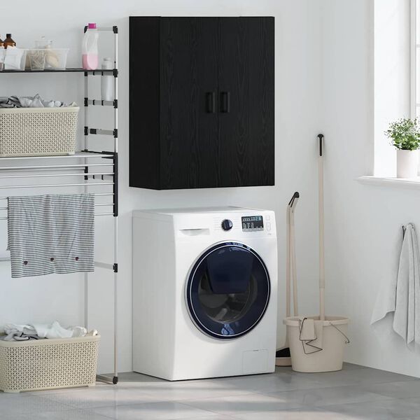 vidaXL Armário de Parede Carvalho Preto 69,5 x 34 x 90 cm