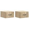vidaXL Gabinete de Canto Montado na Parede 2 pcs Carvalho Sonoma