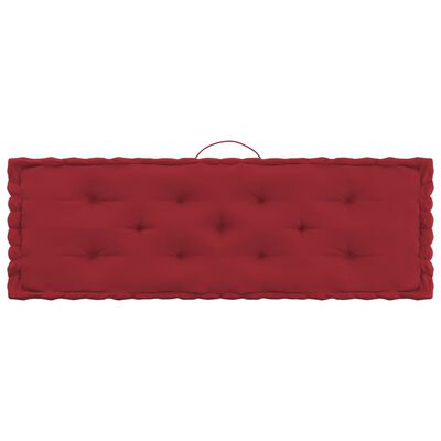 vidaXL Almofadões p/ sofá de paletes 3 pcs algodão bordô