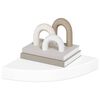 vidaXL Prateleiras de canto flutuantes 4 pe&ccedil;as branco alto brilho 25x25x3,8 cm MDF