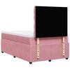 vidaXL Cama boxspring com colch&atilde;o 120x200 cm veludo rosa