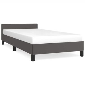vidaXL Estrutura cama c/ cabeceira sem colch&atilde;o 80x200 cm cinzento