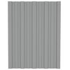 vidaXL Painel de telhado 12 pcs Cinzento 60 x 45 cm A&ccedil;o galvanizado