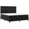 vidaXL Cama Box com colch&atilde;o com cabeceira Preto 180 x 200 cm tecido