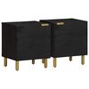 vidaXL Mesas de cabeceira 2 pcs 40x33x46 cm mangueira maci&ccedil;a preto