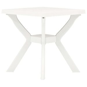 vidaXL Mesa de bistr&ocirc; 70x70x72 cm pl&aacute;stico branco