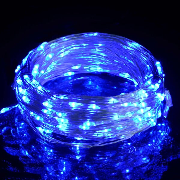 vidaXL Cord&atilde;o de luzes com 300 LED 30 m azul