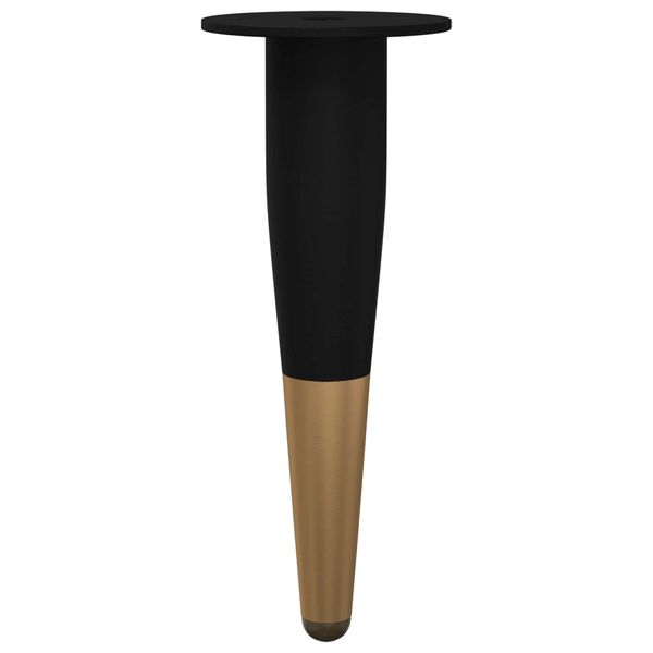 vidaXL P&eacute;s de M&oacute;veis 2 pcs Preto e Ouro &Oslash; 40 x 98 mm Ferro