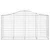 vidaXL Cestos gabião arqueados 6pcs 200x50x100/120cm ferro galvanizado