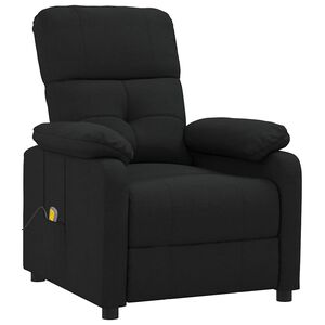 vidaXL Poltrona de massagens tecido preto