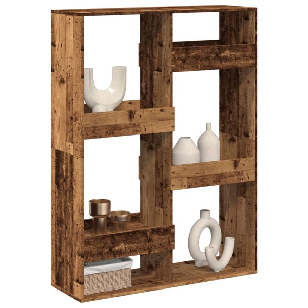 vidaXL Divisória 100x33x135 cm derivados de madeira madeira velha