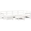 vidaXL 7 pcs conjunto de sof&aacute;s para jardim pinho maci&ccedil;o branco