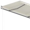vidaXL Toldo retr&aacute;til manual com postes 3x2,5 m cor creme