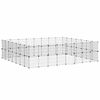 vidaXL Gaiola p/ animais de 60 pain&eacute;is c/ porta 280x245x70 cm a&ccedil;o preto
