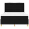 vidaXL Cama Box com colch&atilde;o com cabeceira Preto 160 x 200 cm tecido