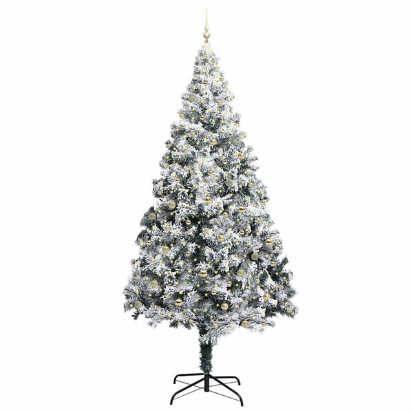 vidaXL &Aacute;rvore de Natal com 300 LEDs com suporte Branco 300 cm PVC