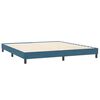 vidaXL Cama com molas/colch&atilde;o 180x210 cm veludo azul-escuro