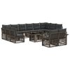 vidaXL Conjunto de Sof&aacute; de Jardim 13 unid. Cinza e Cinza Escuro