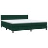 vidaXL Cama box spring c/ colch&atilde;o e LED 180x220 cm veludo verde-escuro