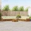 vidaXL Conjunto de Sof&aacute;s para Exterior 8 pcs Natural e Creme